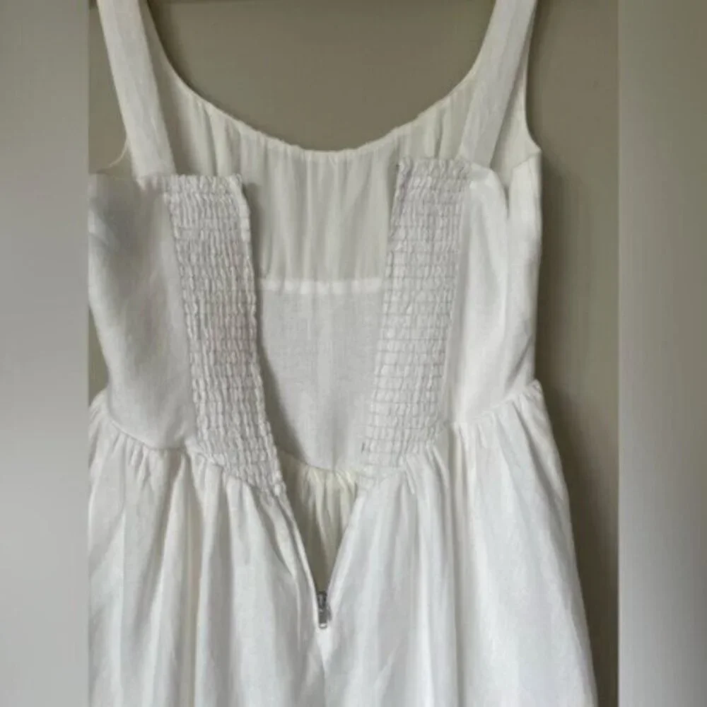 NEW Reformation Balia Linen Sleeveless Midi Dress in White | US 6 UK 10 - Picture 15 of 16